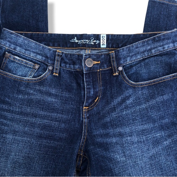 American Rag Boot Mid Rise Dark Wash Denim Jean Size 11S - Picture 2 of 12